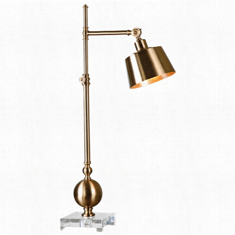 Contemporary Extreme Lato N Brushed Brass Adjustble Task Desk Lamp