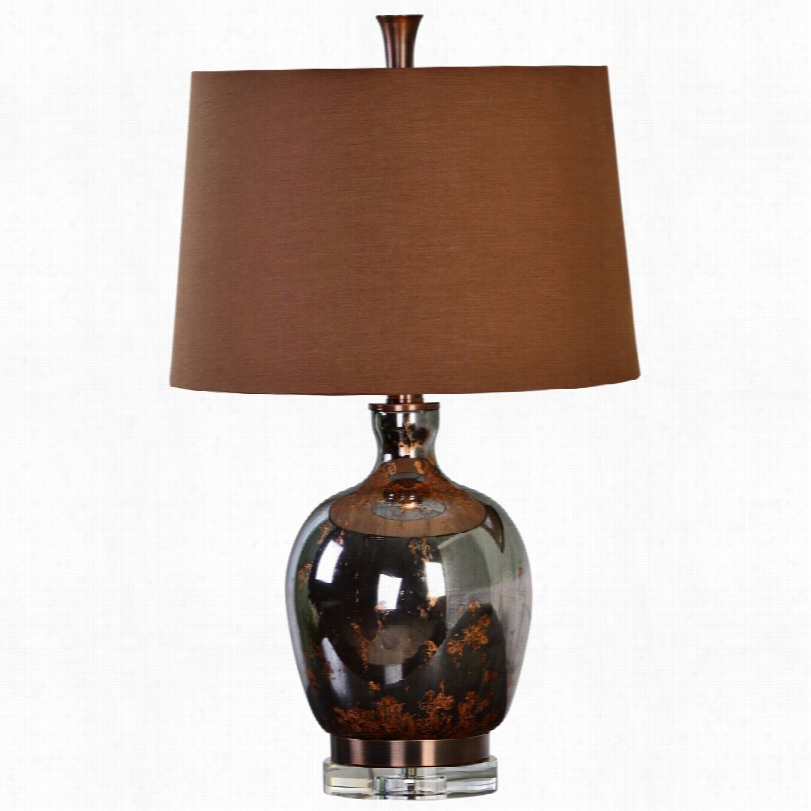 Contemporary Uttermmpst Lilas Rust Bronze Mercury Glasstable  Lamp