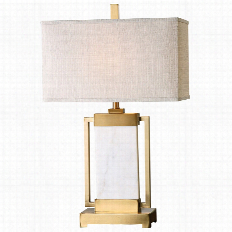 Contemporary Uttermost Marnett Whote Marble 28-inch-h Table Lamp