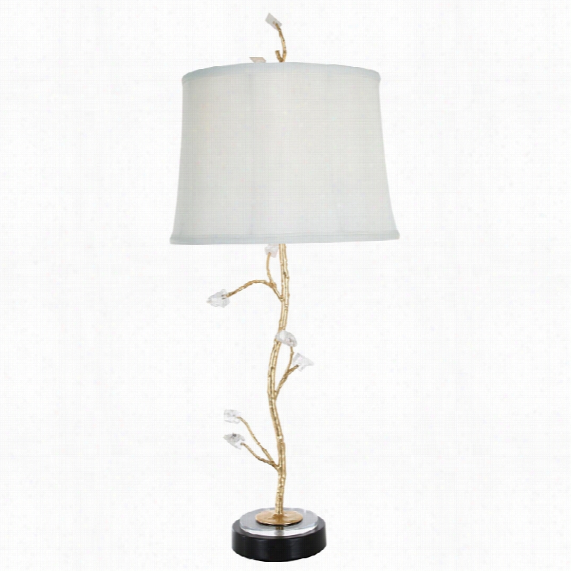 Contemporary Van Tral Chilly Modern Gold Leaf 33-inch-h Table Lamp