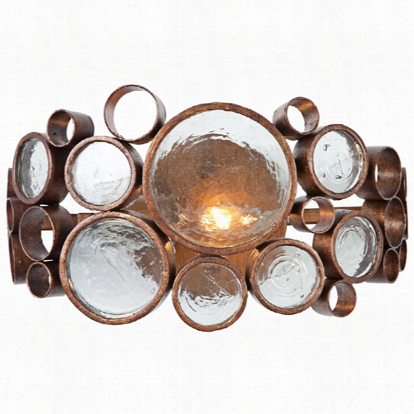 Contemporary  Varaluz Fascination Hammerd Ore 7 -inch-h Wall Sconce