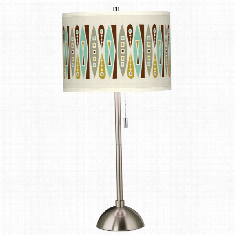 Contemporary Vernaculis Ii Giclee Rushed Steel 28-inch-h Table Lamp