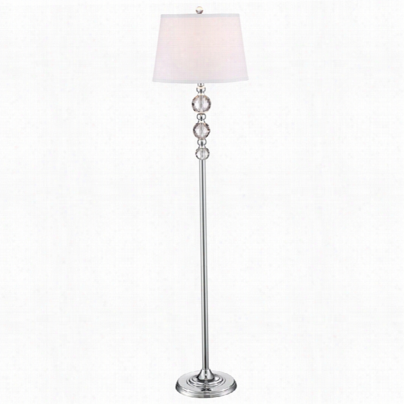 Contemporary Vienna Fyll Spectrum Glimmer Modern White Shade Floor Lamp