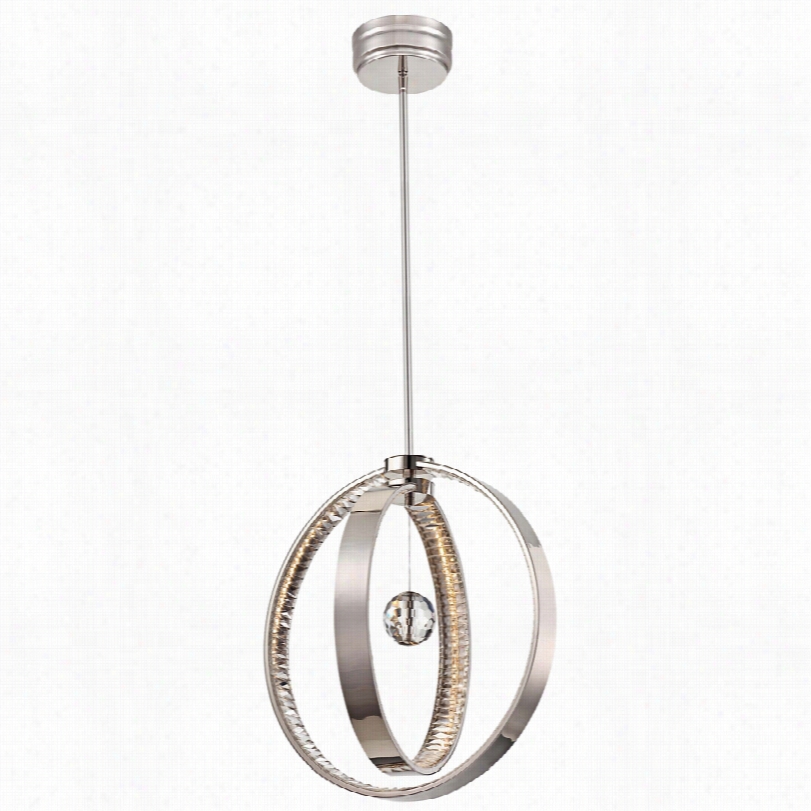 Contemporary Winter Solstice Nickel Metropolitan Led Pendant