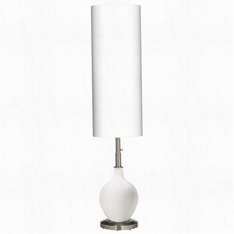 Contemporary Winter White Glss 60-inch-h Ovo Floor Lamp