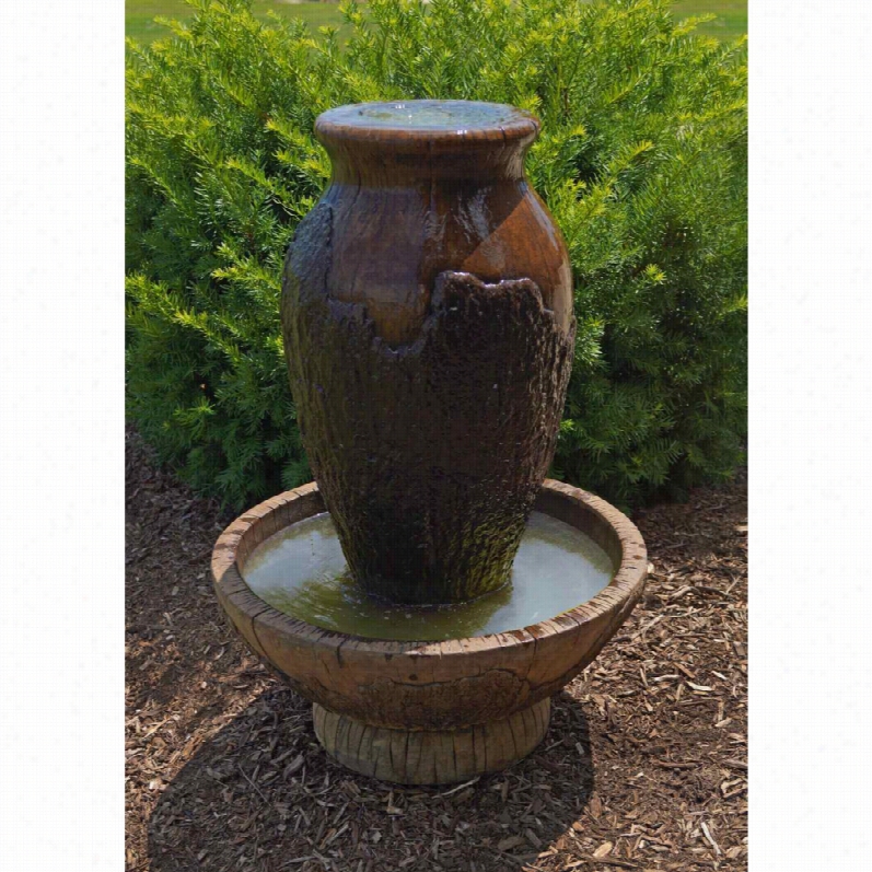 Hi-tone Cypress Urn Cast 31-inch-h Stone Fountain