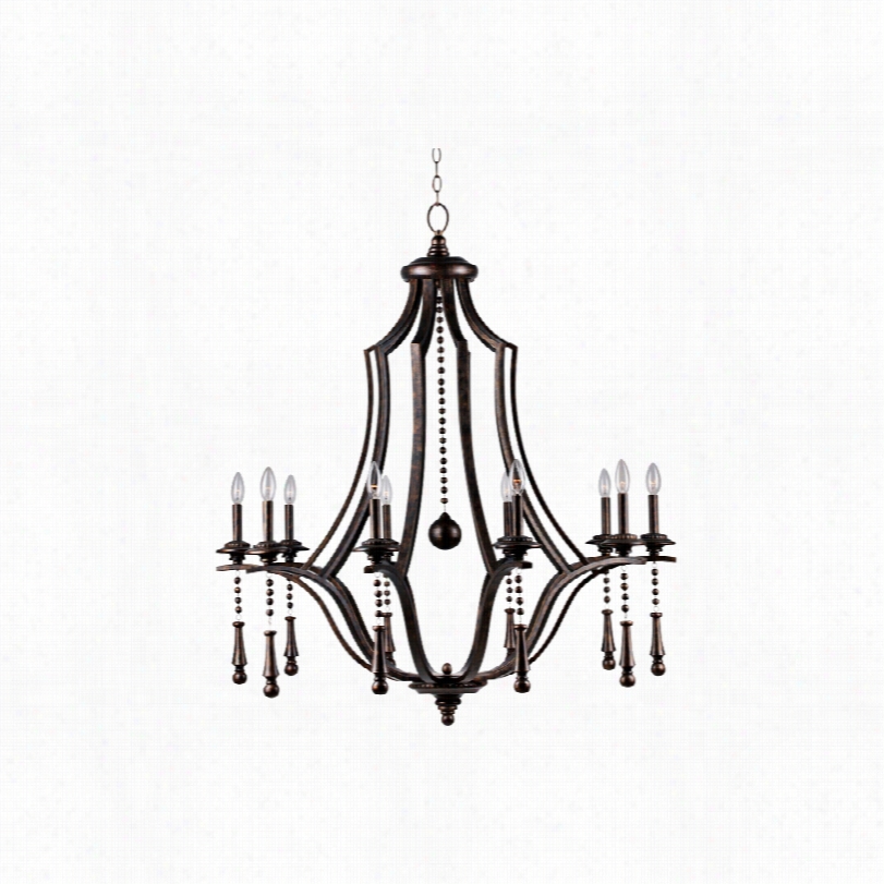 Traditional Crystorama Parson English Bronze 40-inch-w Chandelier