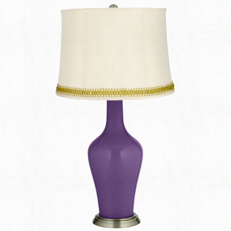 Transsitional Acai And Open Weave Trim 32 1/4-inch-h Anya Table Lamp