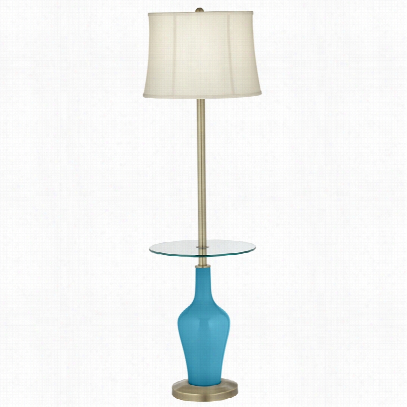 Transitional Color  Plus␞ Jamaica Bay With Bbrass Flor Lamp
