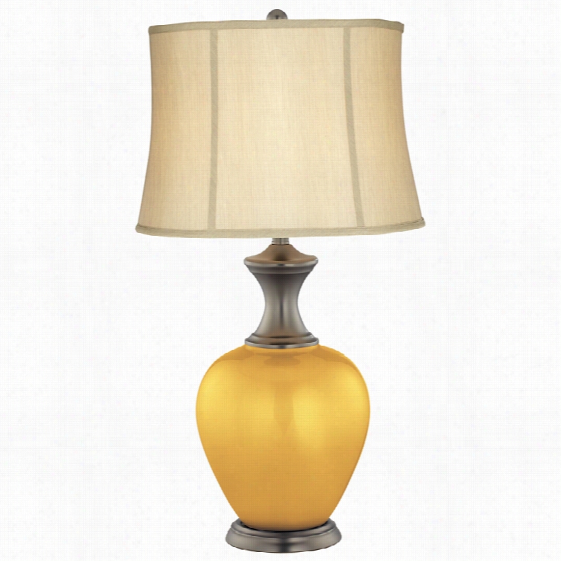 Transitional Golden Su Nshine Meta1lic Alison Glass Table Lamp