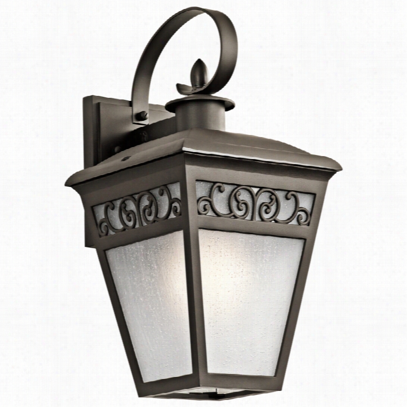 Transitional Kichler Ppark Row Bronze 16 1/2-inch-h Outdoor  Wall Light