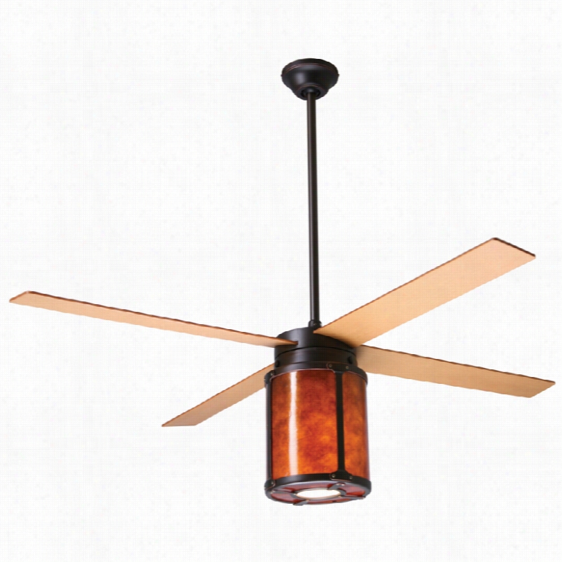 Transitional Period Ars Arcadia  Ceiling Fan - 42"" R Ubbed Bronze And Mica