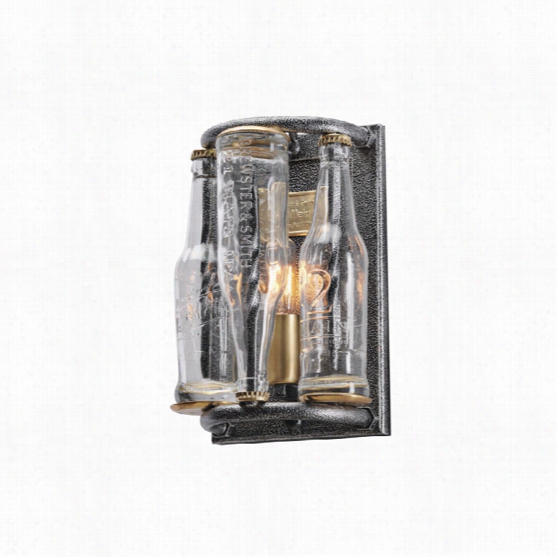 Contemporary 121 Main Silver And Brass 10 3/4-inchh Wall Sconce