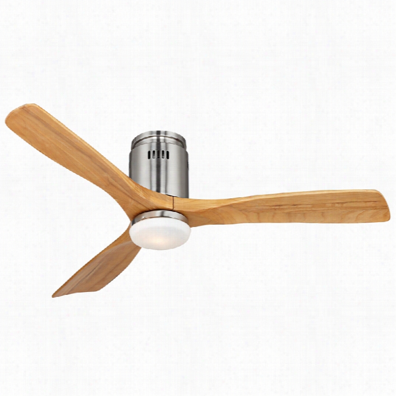 Contwmporary 52"" Possini Euro Design Admiralty Burshed Nickel Ceiling Fan