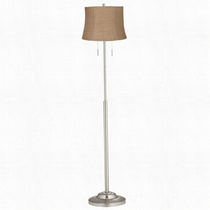 Cont Emporary Abba Natural Burlap Contemporary Flo Or Lamp