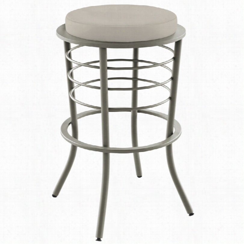 Contemporary Amisco Broadway Oyster Titanium 26-inch Counter Stool