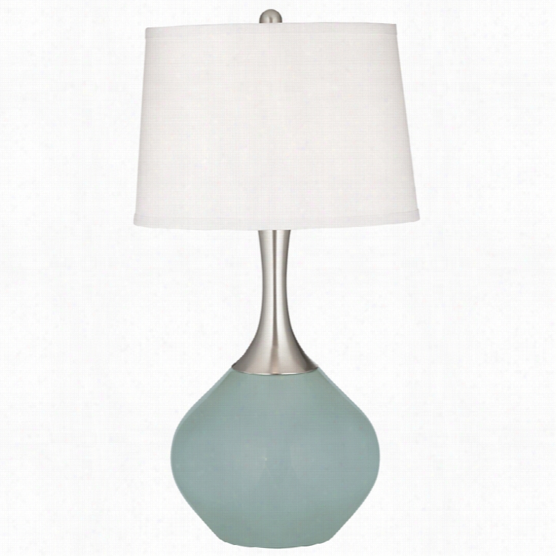 Contemporary Aqua-sphere Ble Spencer 31-inch-h Stand  Lamp