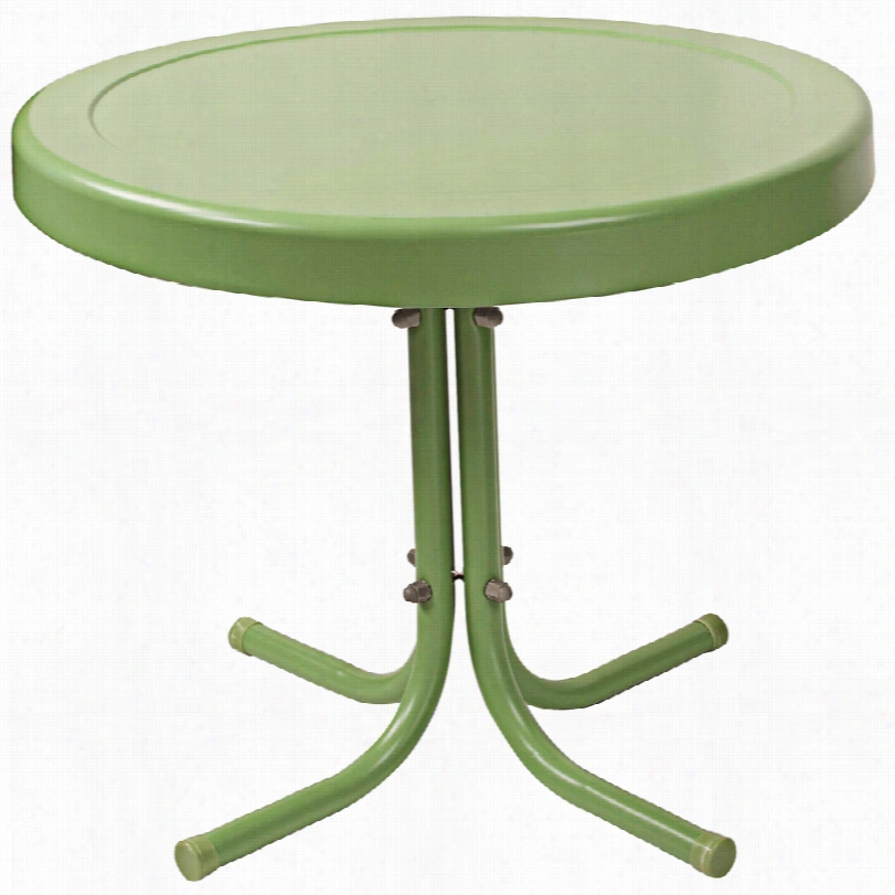 Contemporary Astor Oasis Green Powdercoat 20-inc Otudoor Side Table