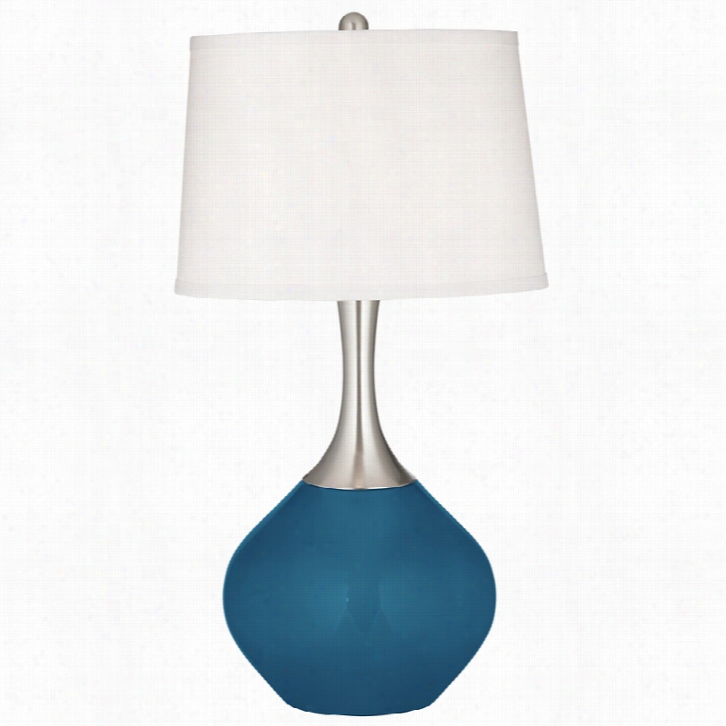 Contemporary Bosporus Blue Spencer 31-inch-h Table Lamp