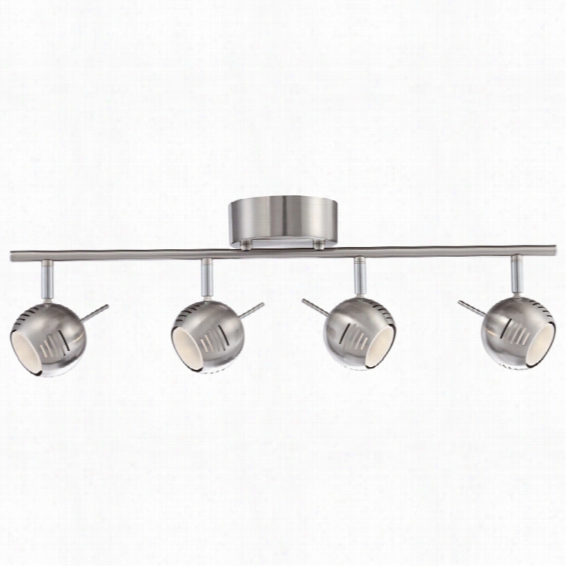 Contemporary Boyce Brushed Steel Led 4l-ight 23 1/2-inch-w Track Fixture