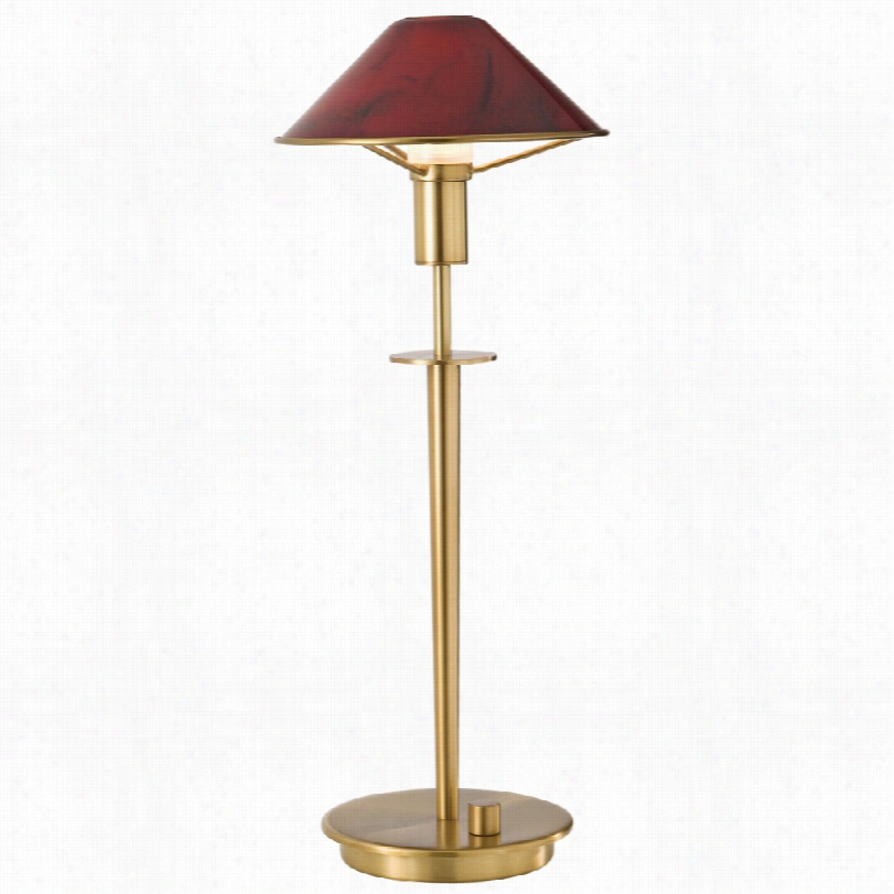 Contemporar Ybrass Magma Red Glass 18 1/2-inchh-h Holtkoetter Desk Lamp