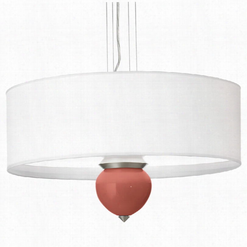 Contemporary Brick Pa Ver Red Cleo Glas  24-inch-w Pendant Chandelier