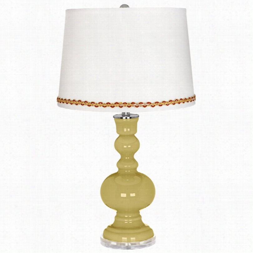 Contemporary Butter Up Apothecary Table Lamp With Serpentine Trij