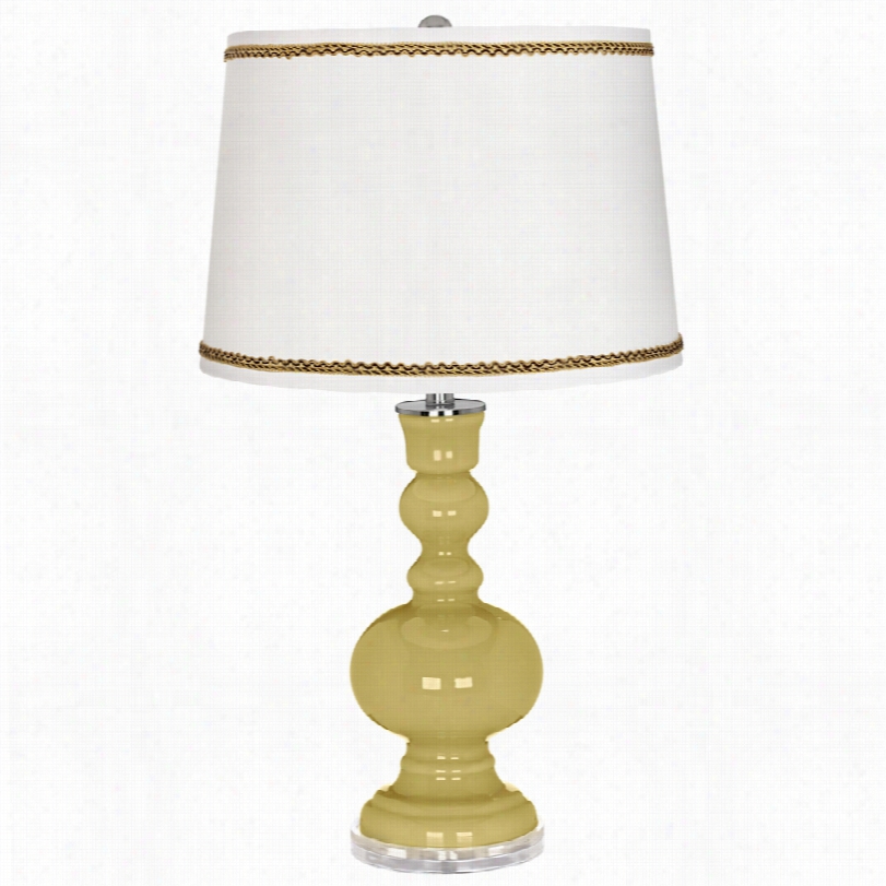 Contemporary Butter Up Apothecary Table Lamp With Twist Scroll Trim