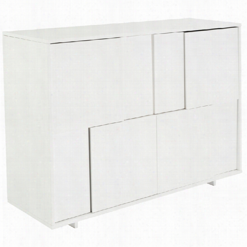 Contemporary Cabrio M0dern White 47 1/4-inch-w Bufet Sideboard