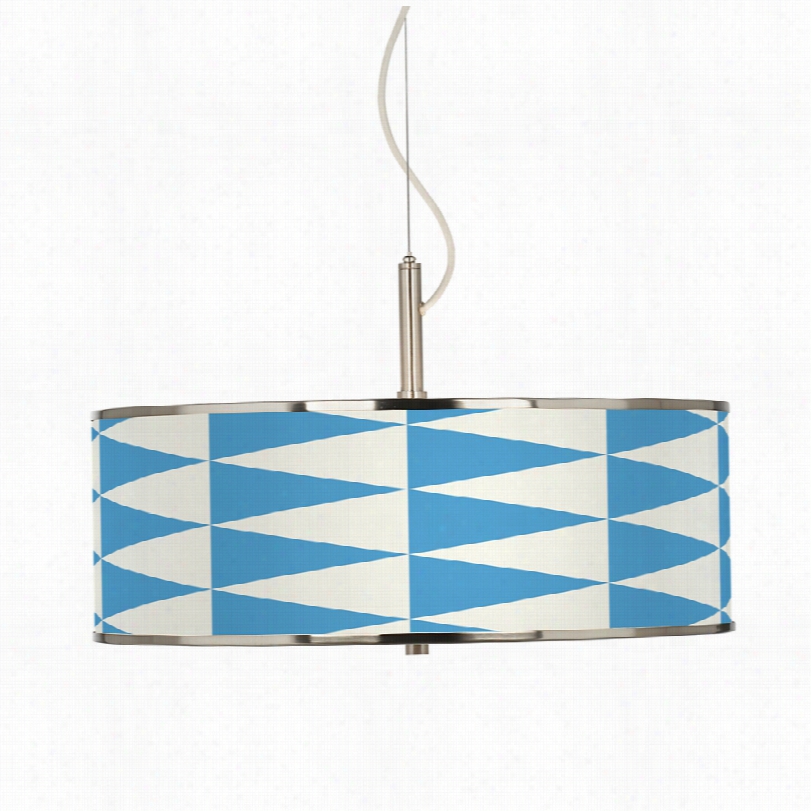 Contemporary Coastal Pennant 2o-inch-w Giclee Glow Chandelier Light