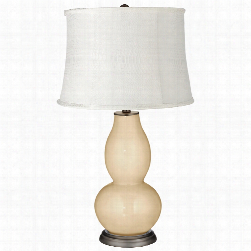 Contemporary Coloonial Tan White Snake 29 1/2-inch-h Table Lamp