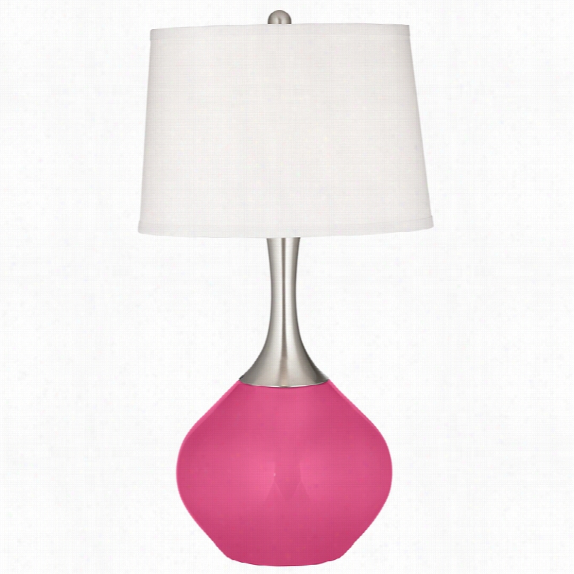 Contemporary Colpr Plus Blossom Pink 31-inch-h Spener Ttable Lamp