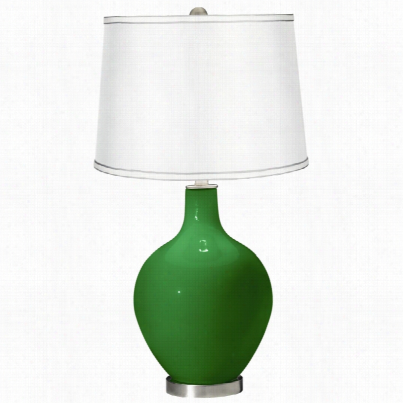 Contemporary Color Plus Envy - S Ilver White 28 1/2i-nch-h Ovo Table Lamp