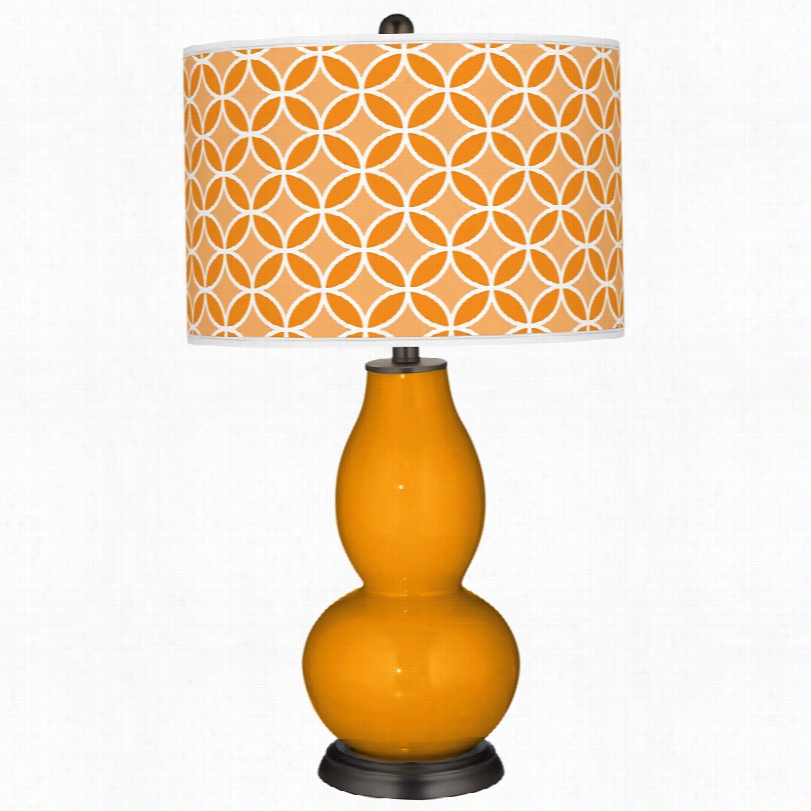 Contemporary Color Plus Mago With Double Gourd Glass Table Lamp