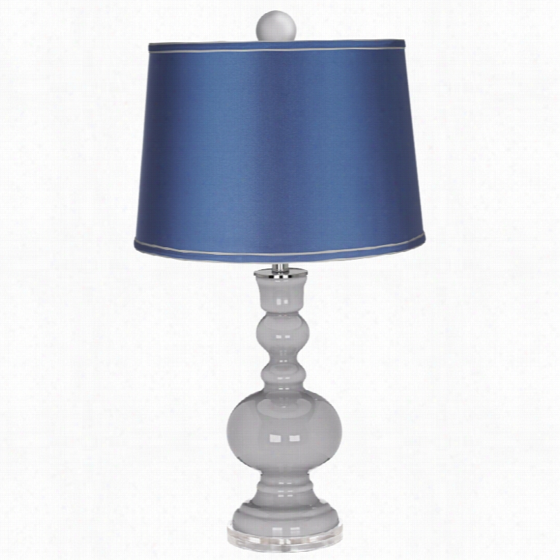 Contemporary Color Plus Swanky Gay With Satin Blue Shade Apothecary Lamp