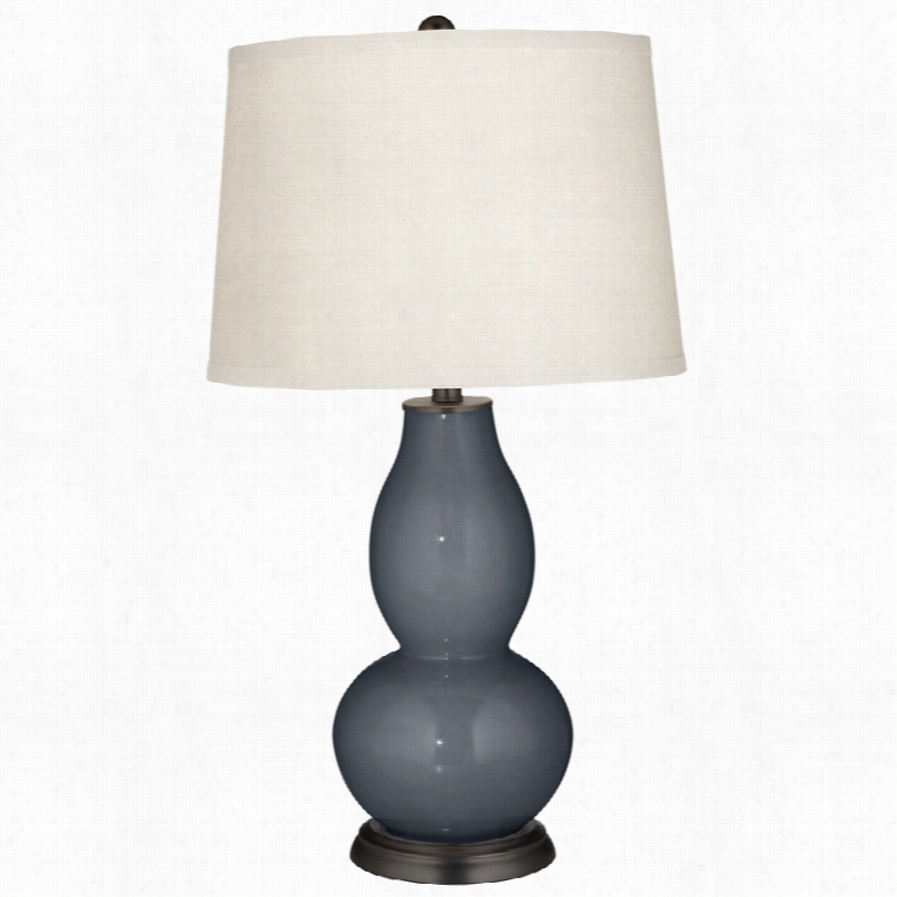 Contemporary Color Pkust Urbulence Gray With White Practical Knowledge Shade Tbale Lamp