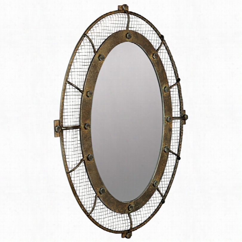 Contemporary Coooper Classics Agda Bronze Wall Mirror-29 1/4x39