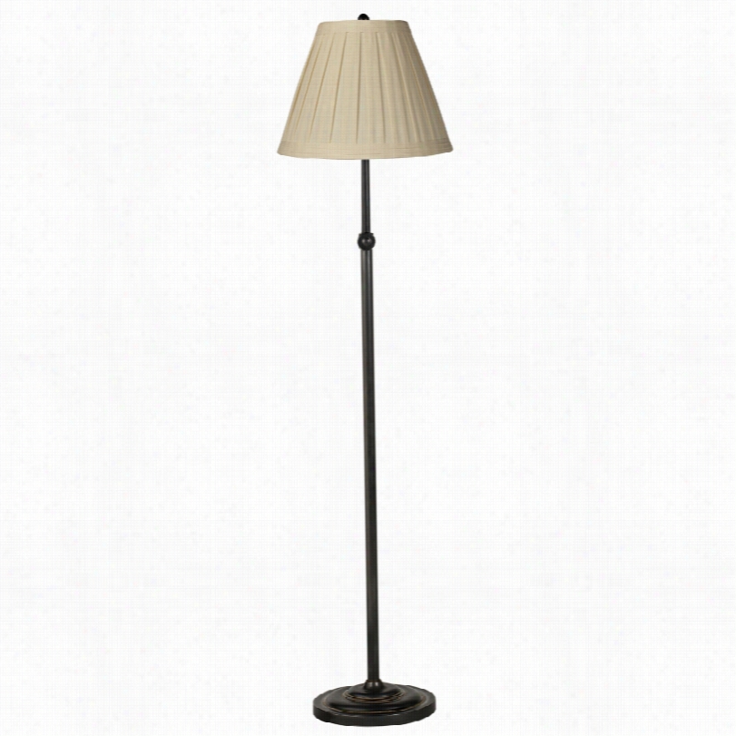 Contemporary Cream Linen Protection In The Opinion Of Bronze 60-inch-h Floor Lamp