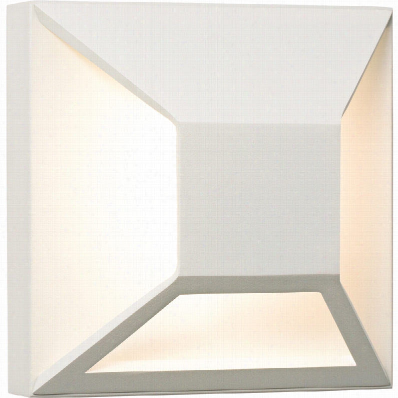 Contemporary Elan Copan Square Ld Mdern Matte White W All Sconce