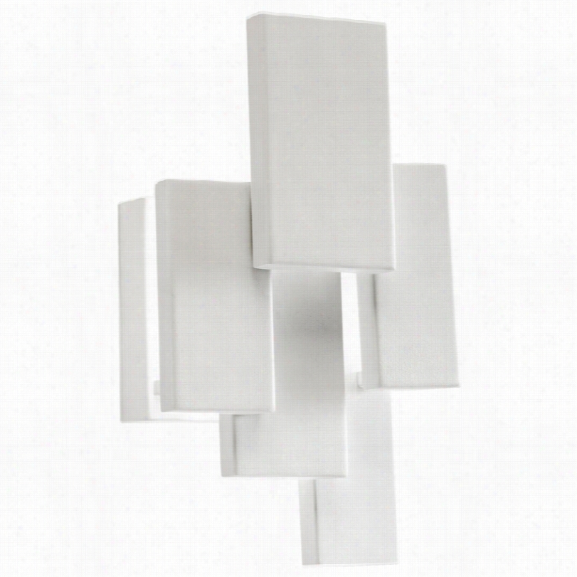 Contemporary Elan Kinslee Led White Fristed Acrylic Wall Sconce