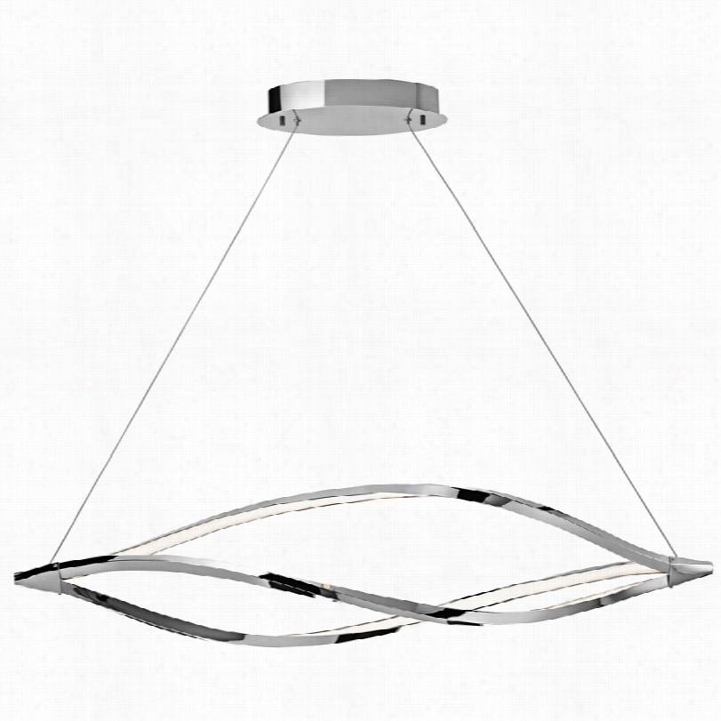 Contemporary Elan Meridia Nchrome Linear Island 53-inch-w Chandelier