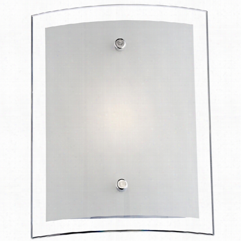 Contemporary Elmont Chrome Glass 8 1/4-inch-h Possini Euro Wall Sconce