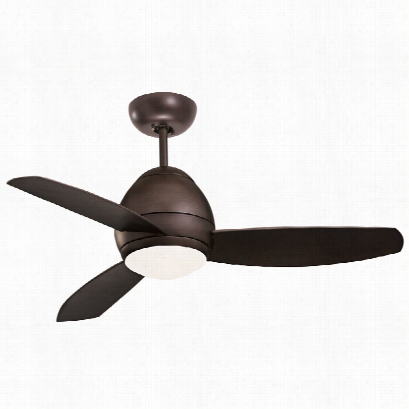 Contemporary Emersn Curva Ceiling Fan - 52"" Oli-rubbed Bronze