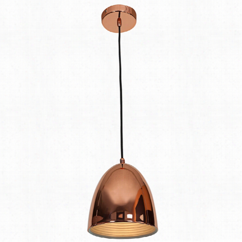 Contem Porary Essence 1-light Shiny  Ocpper Dome Mini Pendant