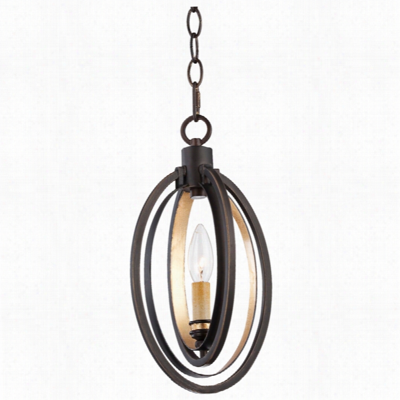 Contemporary Eurofase  Infinity Modern Bronze Wirh Gold Pendant