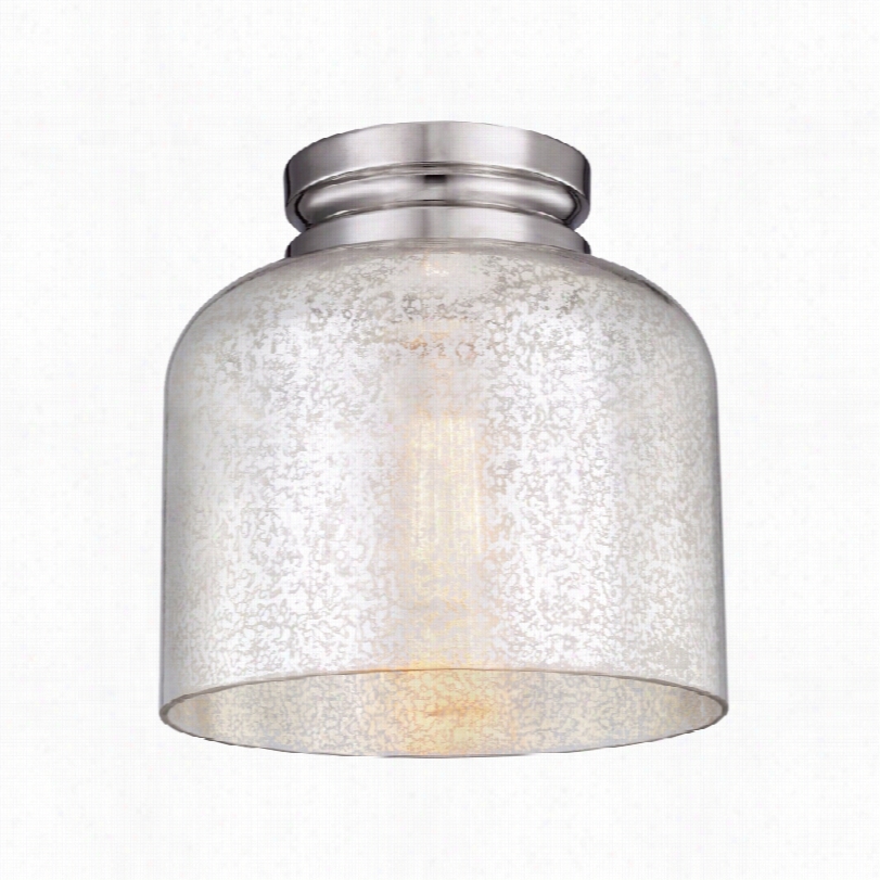 Contemporary Fiess Hounslow Nickel And Glass 9-inch-w Ceiling Light