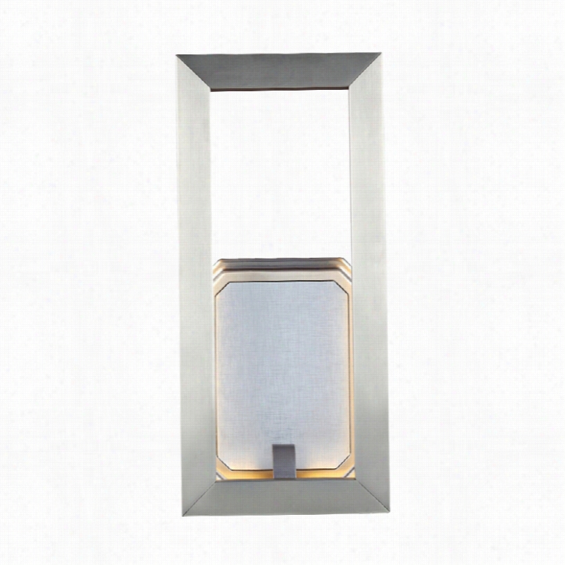 Contemporary Feiss Khloe Satin Nickel Led 12-inch-h Wall Sconce