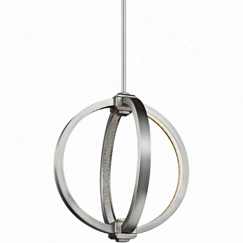 Contemporary Feiss Klohe Modern Satin Nickel Led Globe Mini Pendant