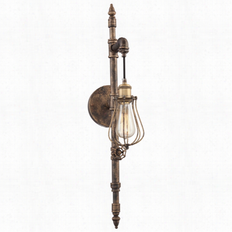 Contemporary Galena Painted Bronze 30-inch-h Pipee Wall Sconce