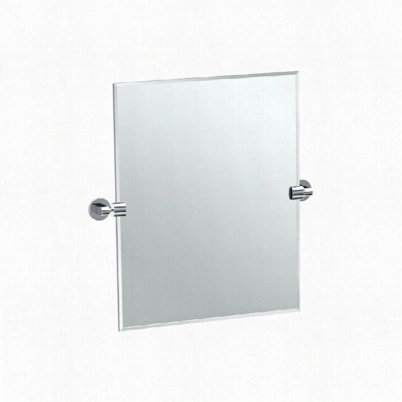 Contemporary Gatco Region Chrome Rctangle Vanity Mirror-23 3/4x24